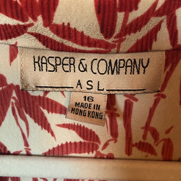 RED AND TAN HAWAIIAN COLLARED BLOUSE!๐บ๐ - Picture 3 of 4